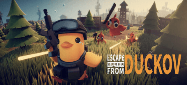 Escape From Duckov is a single-player top-down extraction shooter survival RPG featuring cute ducks with guns, base building, gear upgrading, and PvE combat mechanics.
